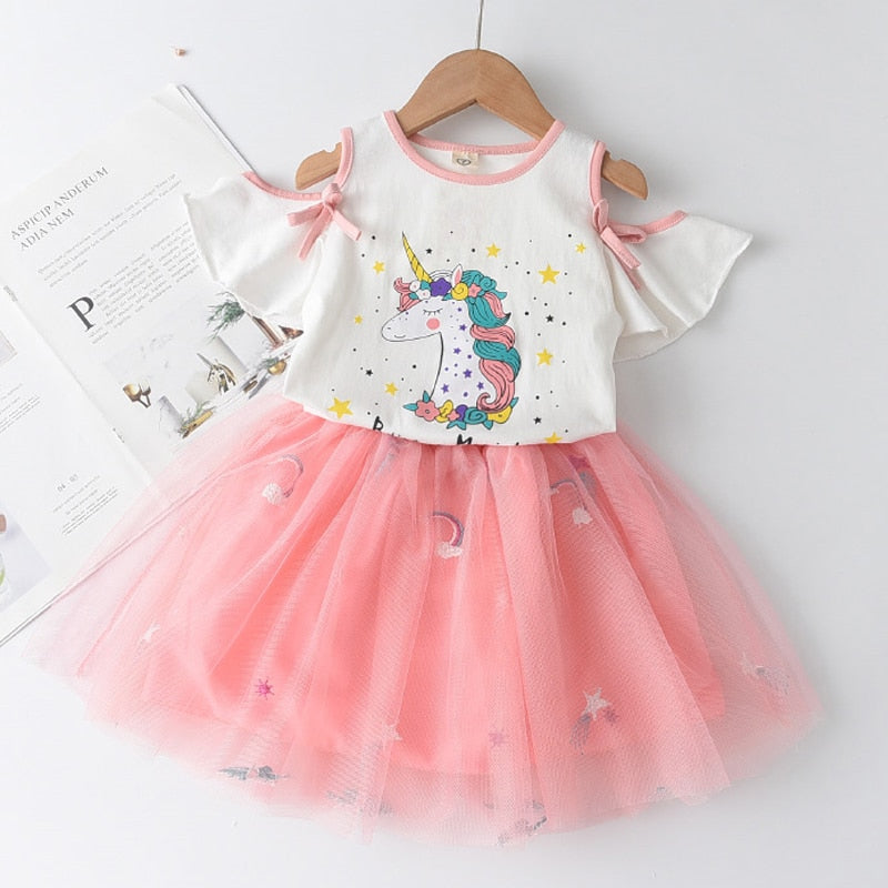 Bear Leader toddler white blouse polka dot skirts summer short sleeve 2 pcs for kids baby girl Clothes 3-7 years - kids girl Clothes - NosCiBe