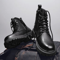 Thumbnail for High-Quality Men's Ankle Leather Boots - Ankle Leather Boots - NosCiBe
