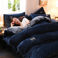 Thumbnail for Thicken corduroy velvet bedding set