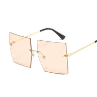 Thumbnail for Oversized Rimless Square Sunglasses - Square Sunglasses - NosCiBe