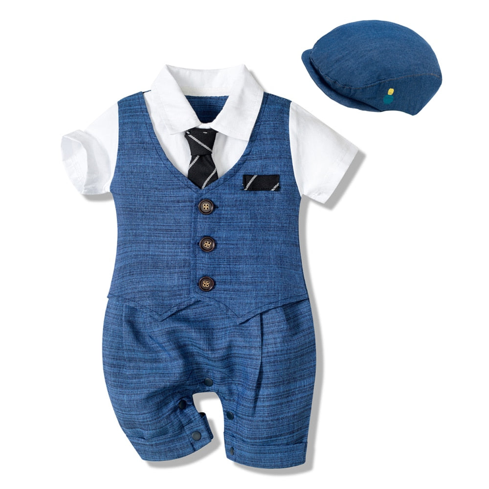 Summer Baby Romper Suit Newborn Boys Formal Clothing - NosCiBe