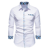 Thumbnail for Plaid Patchwork Formal Shirts for Men - Shirts - NosCiBe