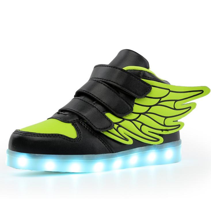 Fashion shoes kids led usb charging glowing sneakers