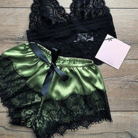 Thumbnail for Lace satin sleepwear set - Sleepwear - NosCiBe