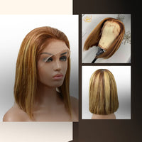 Thumbnail for Transparent HD Lace Frontal Highlight Straight Ombre Human Hair  Brazilian Wig  For Black Women