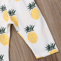 Thumbnail for Emmababy Newborn Baby Girl Clothes Sleevless Ruffle Pineapple Print Romper Jumpsuit Headband 2Pcs Outfits Clothes Summer - Jumpsuit - NosCiBe