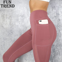 Thumbnail for Pocket solid sport yoga pants - Legging - NosCiBe