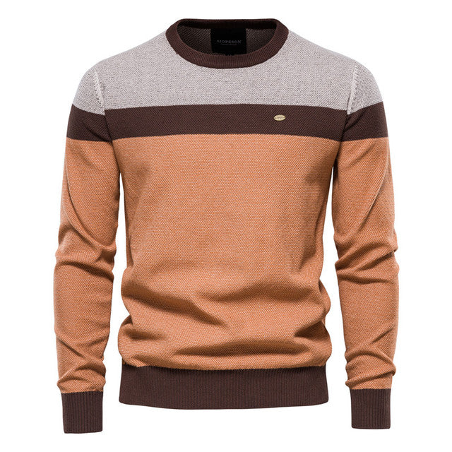 Spliced Cotton Men's Sweater - Men's Sweater - NosCiBe