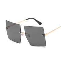 Thumbnail for Oversized Rimless Square Sunglasses - Square Sunglasses - NosCiBe