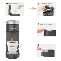 Thumbnail for Chulux single serve coffee maker kcup pod coffee brewer coffee machine mini 3 in 1