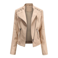 Thumbnail for Leather Jackets Slim Motorcycle Coat Outwear