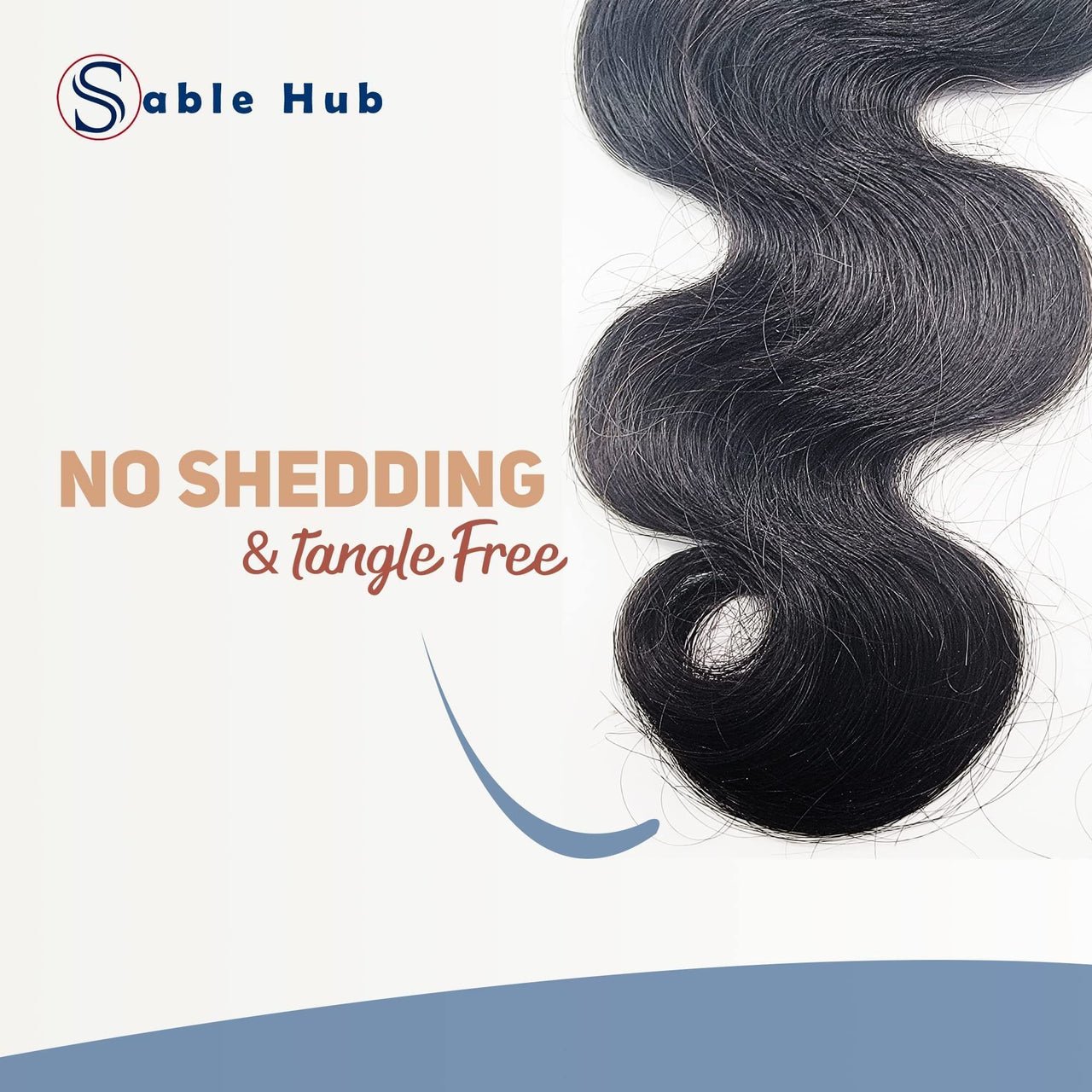 Sable Hub Body Wave Women Hair Bundle 10A Brazilian Virgin 150% Density