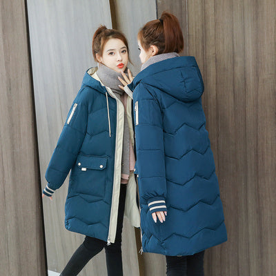 Women Jacket Coats Long Parkas Female Down cotton Hooded Overcoat Thick Warm Jackets Windproof Casual Student Coat