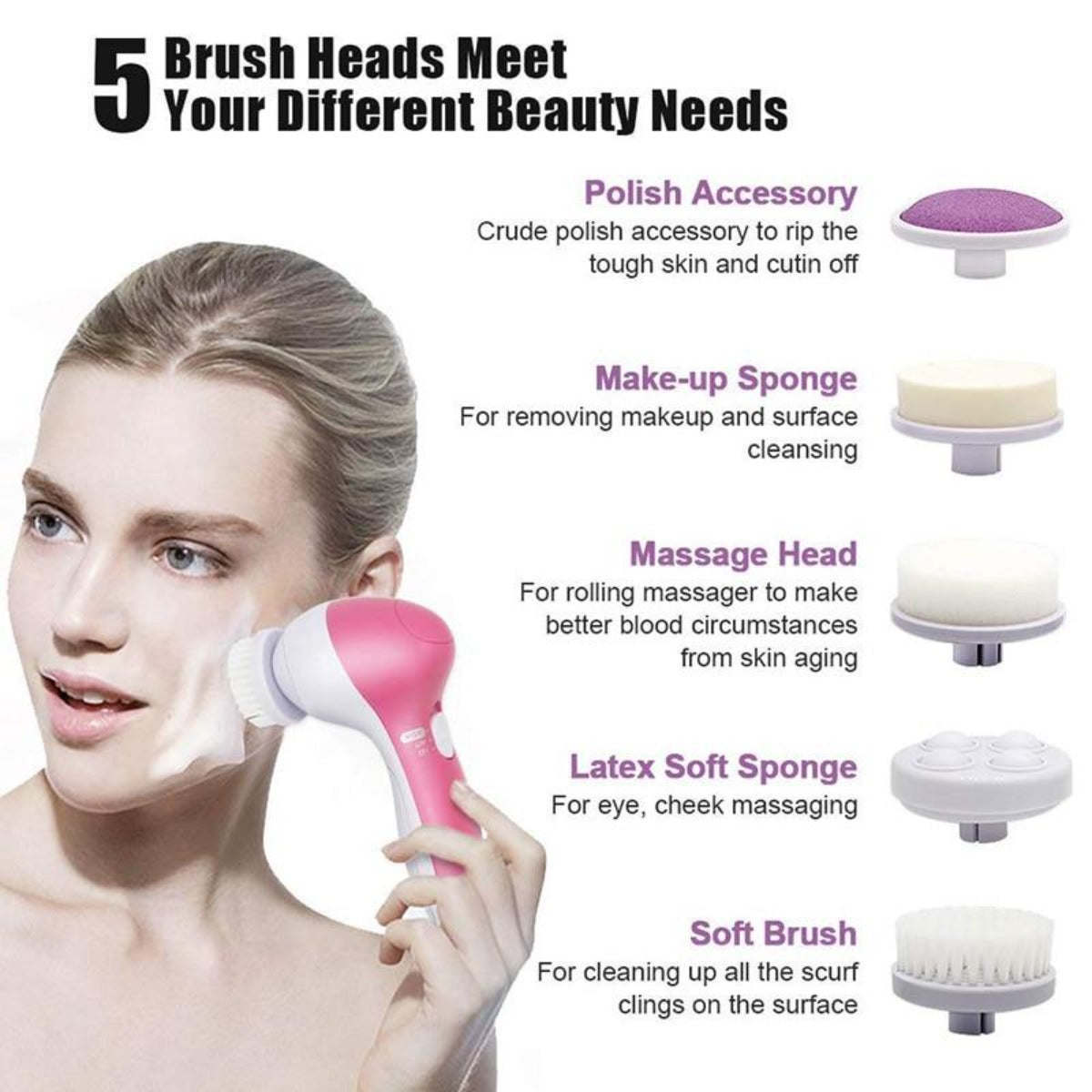 Face Massage Cleansing Brush Set - NosCiBe