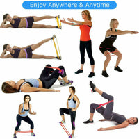 Thumbnail for Fitness Yoga band strap loop elastic gym 5x resistance workout 5-40lb - NosCiBe