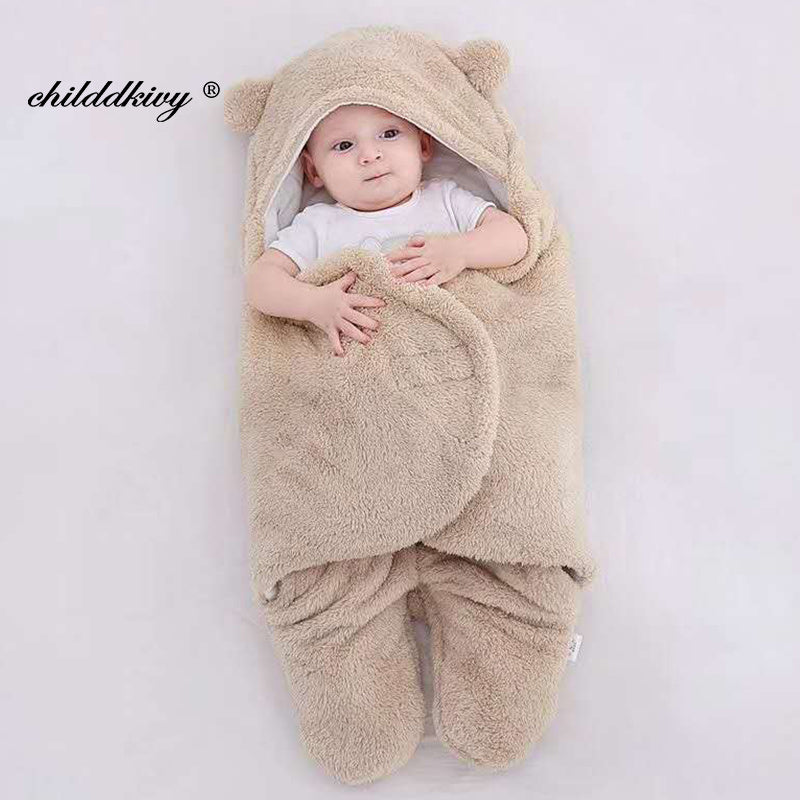 Soft  Baby Wrap Blankets Baby Sleeping Bag Envelope For Newborn Sleepsack Cotton  Cocoon  0-9 Months
