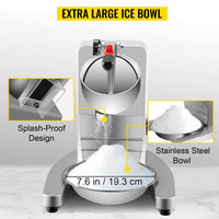 Thumbnail for Commercial electric dual blade snow cone granizing machine with free tray home icy drink smoothie maker