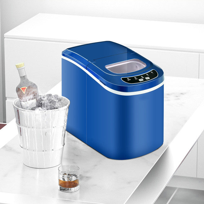 Mini portable electric ice maker machine with ice scoop