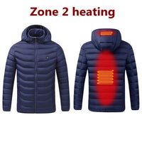 Thumbnail for Heated Jacket USB Winter Outdoor,  Sprots Thermal Coat   9 -17 Areas