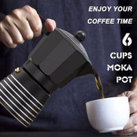 Thumbnail for Stovetop Espresso Maker;  Aluminum Moka Pot Gift Set for Christmas