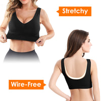 Thumbnail for 3 Pack Lightweight Wireless Sports Bras Tank Tops for Fitness Workout Sports Yoga Sleep Wear S - 4XL