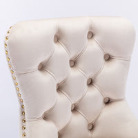 Thumbnail for A&A Furniture Thick Golden swivel velvet barstools adjusatble