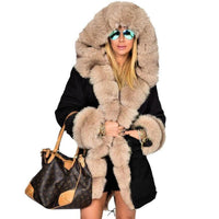 Thumbnail for New Women Parka Casual Outwear Hooded Coat Fur Coats Manteau Female Woman Clothes Plus Size S-5XL