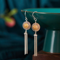 Thumbnail for S925 White Chalcedony Tassel Earrings Silver Earrings Women's Jewelry
