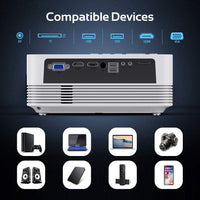 Thumbnail for Native 1080P WiFi Bluetooth Projector, DBPOWER 8000L Full HD Outdoor Movie Projector Support iOS/Android - Native - NosCiBe