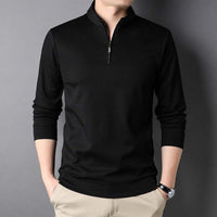 Thumbnail for Mens Casual Stand Collar Long Sleeve Top - Casual - NosCiBe