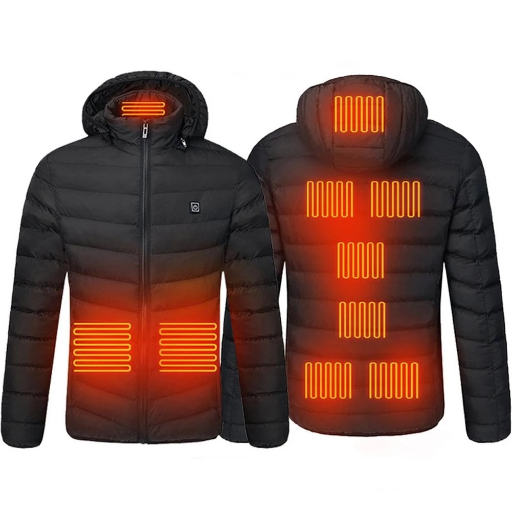  9 Areas Heated Jacket USB Winter Outdoor,  Sprots Thermal Coat