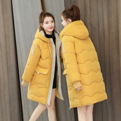 Women Jacket Coats Long Parkas Female Down cotton Hooded Overcoat Thick Warm Jackets Windproof Casual Student Coat