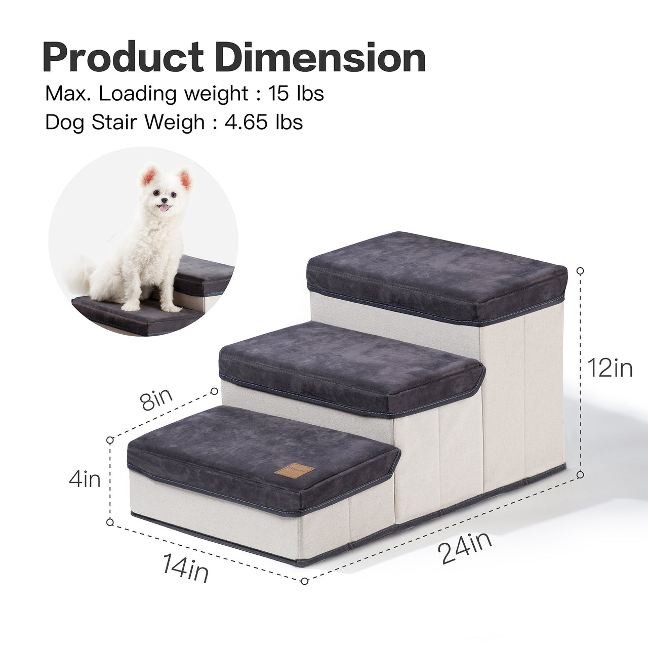 3 Tiers foldable Dog stairs