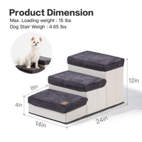 Thumbnail for 3 Tiers foldable Dog stairs