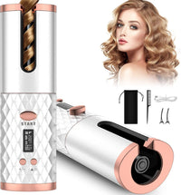 Thumbnail for Wireless automatic curling iron rotating ceramic   usb rechargeable