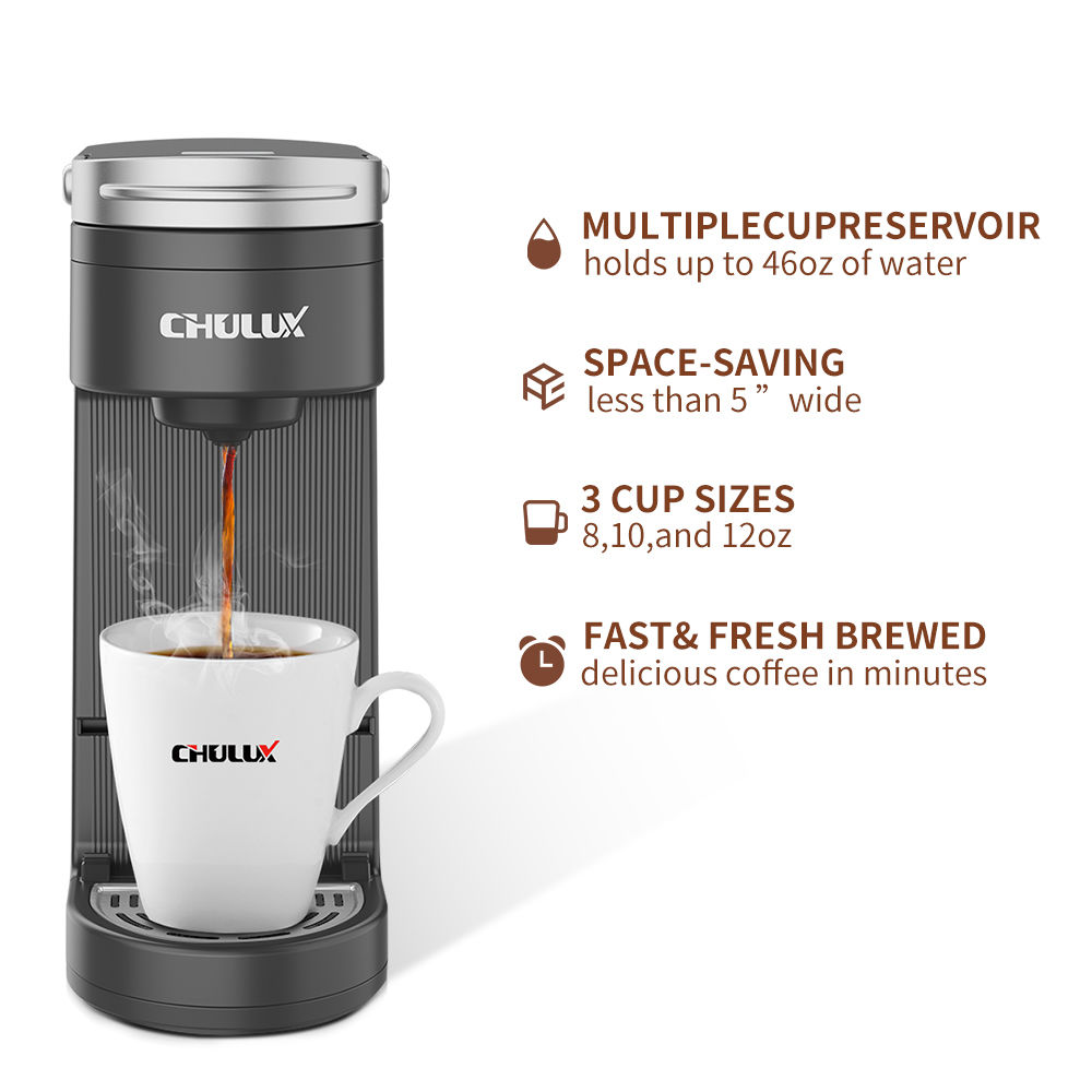 Chulux single serve coffee maker kcup pod coffee brewer coffee machine mini 3 in 1