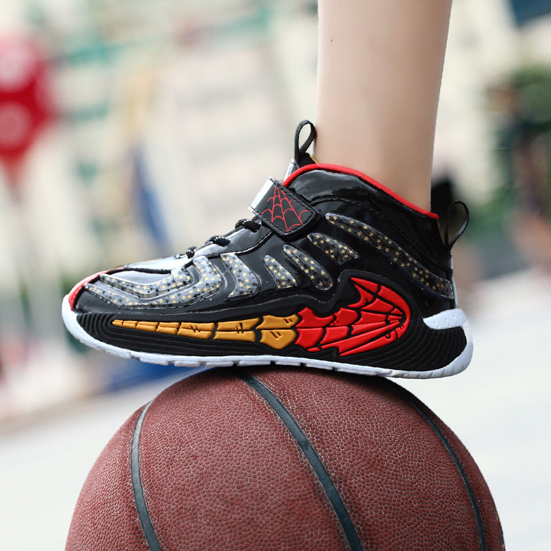 Fashion Kids Basketball Soft Shoes Waterproof Leather Boys Girls Sneakers