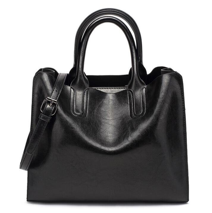 Leather Handbags Big Women Bag Casual Female Bags Trunk Tote Spanish Brand Shoulder Bag Ladies Large Bolsos - Handbags - NosCiBe