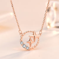 Thumbnail for Sweet CZ Meteor Star 925 Sterling Silver Necklace