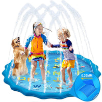 Thumbnail for 100/170 CM Children Pet Water Mat Summer Beach Inflatable Water Spray Pad Lawn Swimming Pool Mat Pet Sprinkler Outdoor Game Toy
