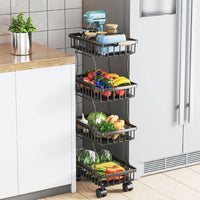 Thumbnail for 4 Tier Fruit Vegetable Basket for Kitchen, Storage Cart