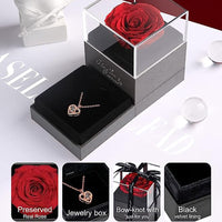 Thumbnail for Preserved Red Real Rose with I Love You Necklace Mothers Day Gifts