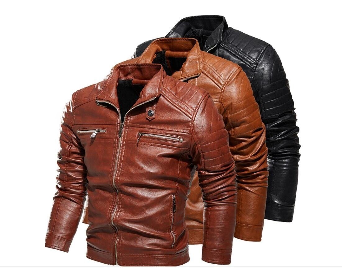 Men's PU Faux Leather Jacket