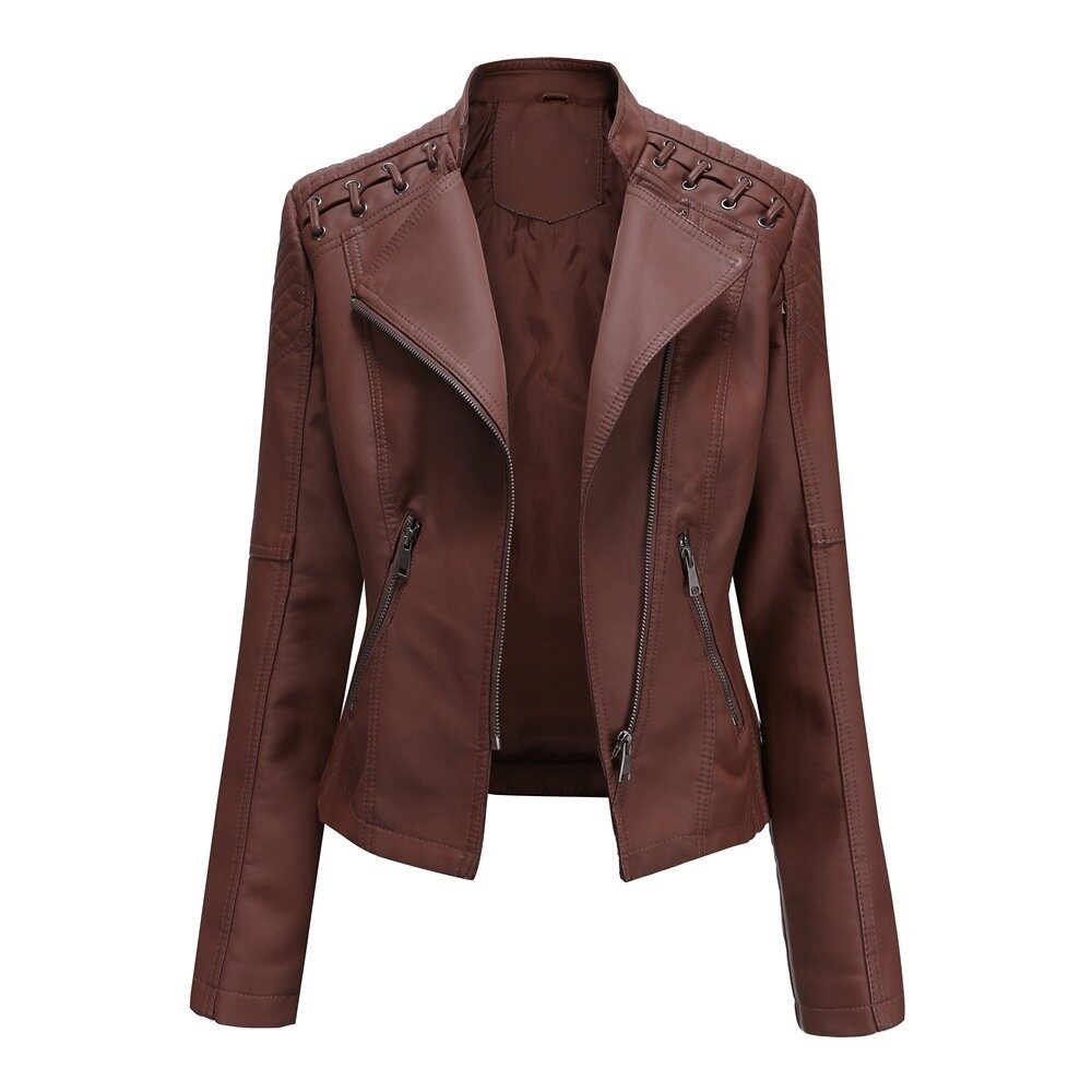 Leather Jackets Slim Motorcycle Coat Outwear