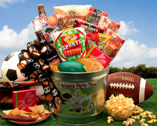 Tailgate party time gift pail - Gift Basket - NosCiBe
