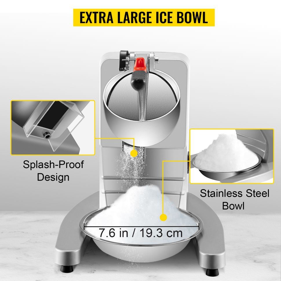 Commercial electric dual blade snow cone granizing machine with free tray home icy drink smoothie maker