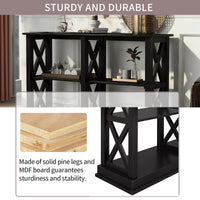 Thumbnail for Trexm console table with 3-tier open storage spaces for living room, narrow sofa entryway or hallway