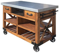 Thumbnail for Kailey Kitchen Cart; Antique Oak YF
