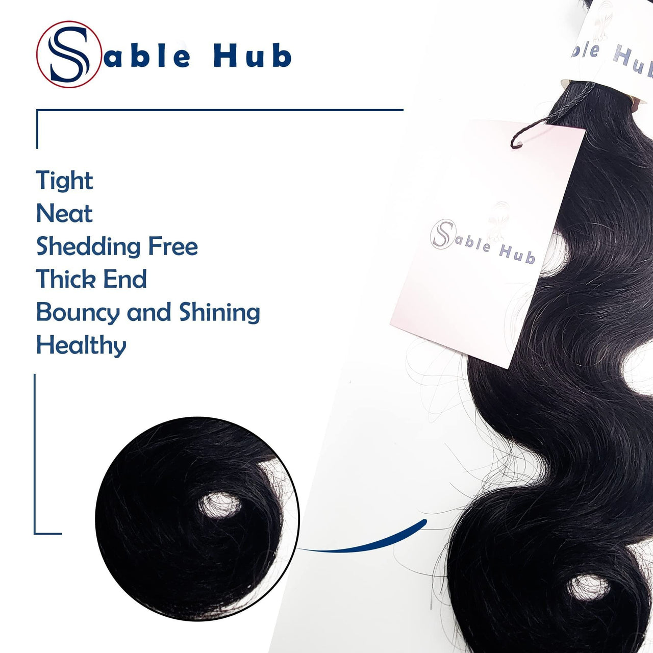 Sable Hub 10A Brazilian Body Wave 4 Bundles (3 Body Wave + 1 Closure) Natural Human Hair Bundle