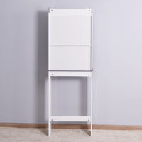 Thumbnail for Modern Over The Toilet Space Saver Organization Wood Storage Cabinet for Home, Bathroom -White - NosCiBe